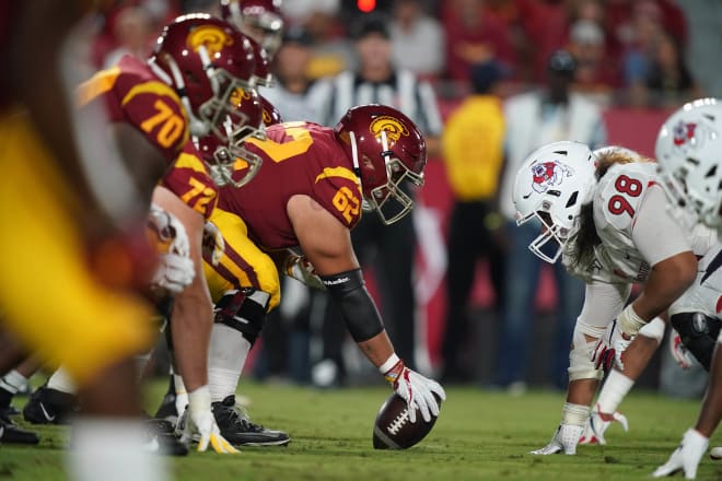 USC's offensive line had an impressive debut Saturday against Fresno State.
