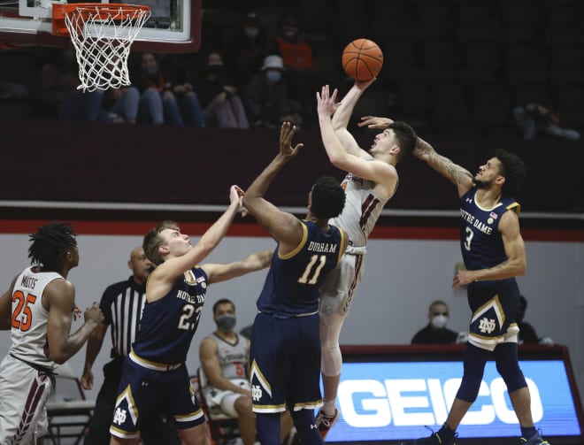 Notre Dame Fighting Irish men’s basketball at Virginia Tech