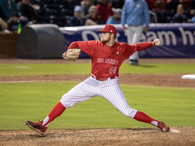 NC State Wolfpack baseball pitcher Kent Klyman