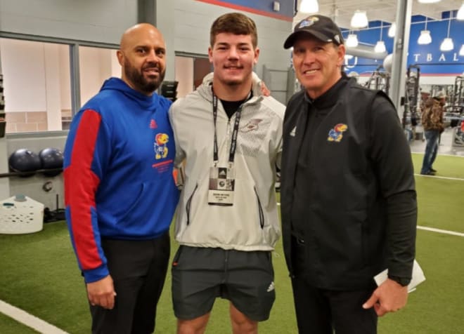 Meyers talked with Chris Simpson and Lance Leipold on his visit