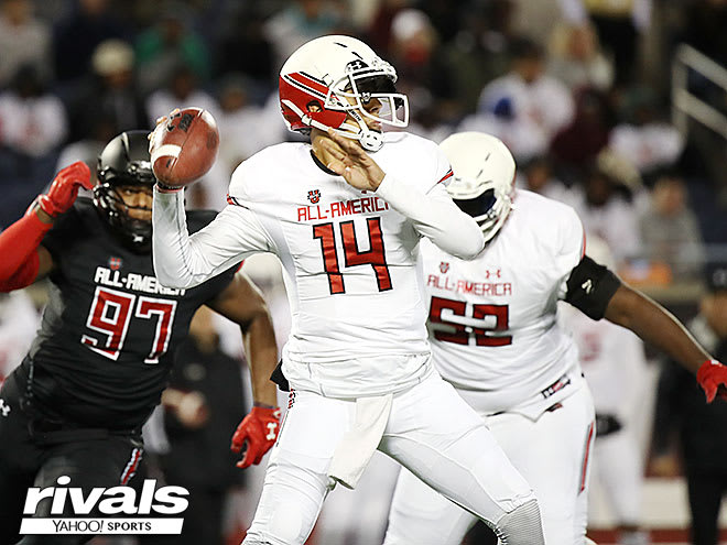 Adrian Martinez has thrown eight passes vs. a live defense since the end of his junior season, all coming in the Under Armour All-American game back in January.