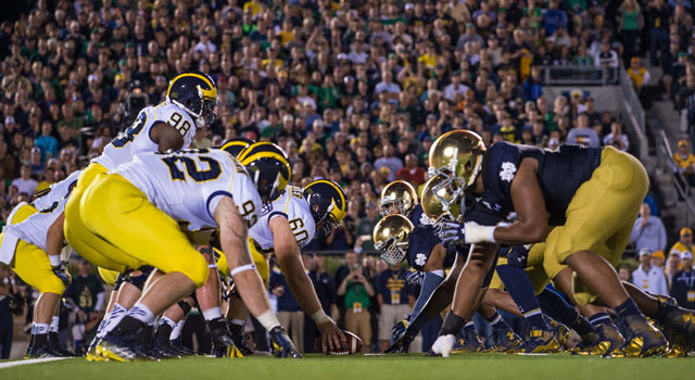 Michigan and Notre Dame will square off Sept. 1 in South Bend.
