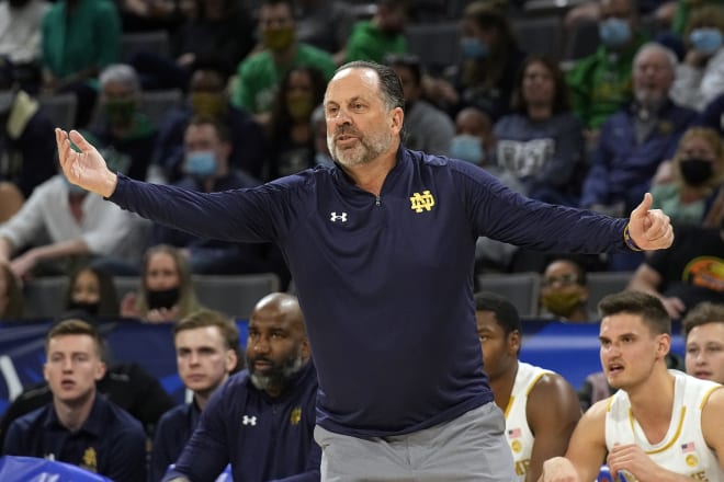 Notre Dame Fighting Irish men’s basketball head coach Mike Brey