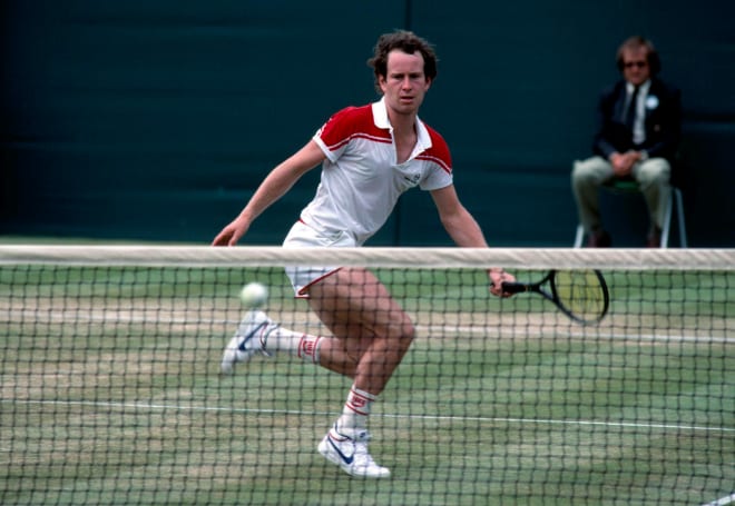 John McEnroe at Wimbledon in 1983. 