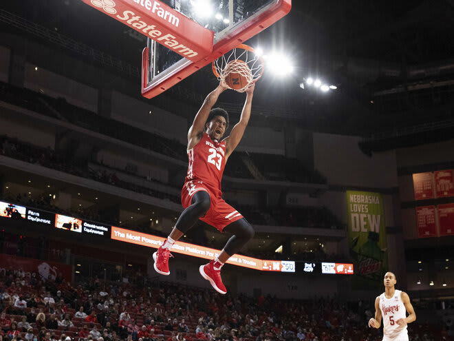 Wisconsin's Chucky Hepburn (23) dunks against Nebraska during the second half of the Badgers' victory. Hepburn finished with 13 points.