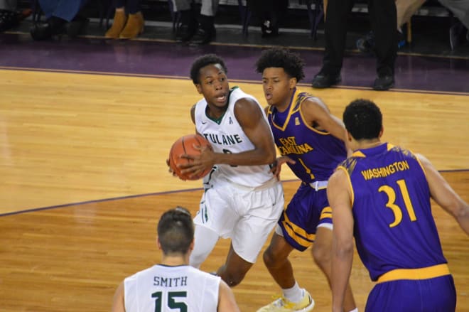 East Carolina held off a determined Tulane ball club in a 76-73 Tuesday night win in New Orleans.
