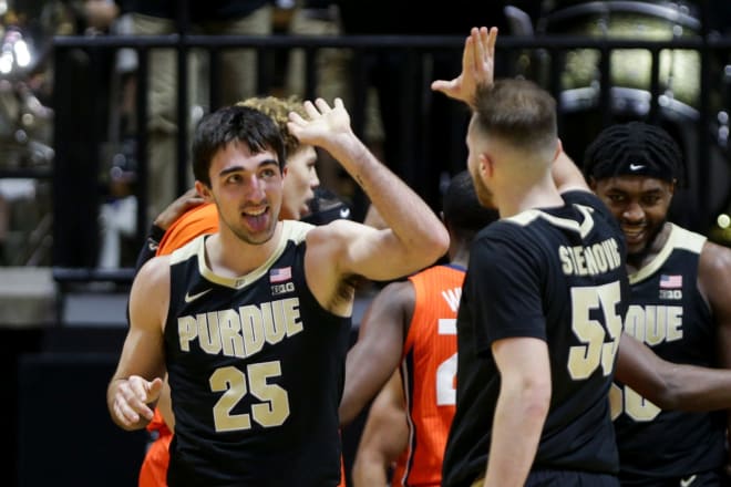 Ethan Morton provided five critical points in the first half of Purdue's 84-68 win over Illinois. (AP)