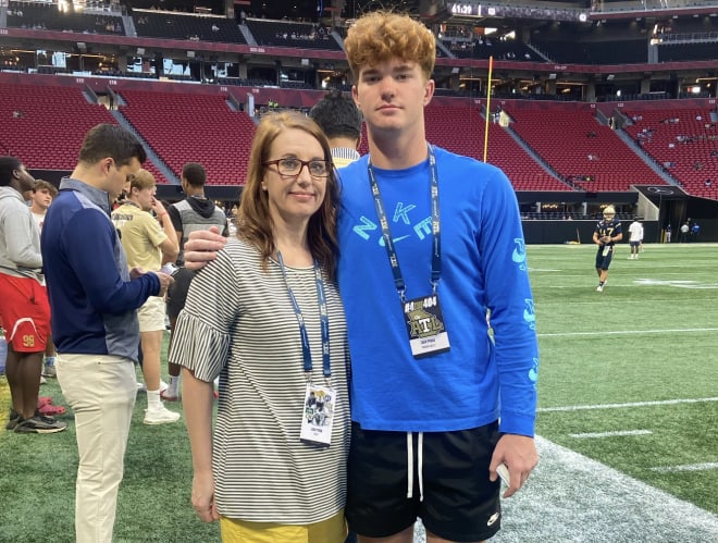 Zach (right) alongside his mother (left) during their trip to Atlanta this past weekend.