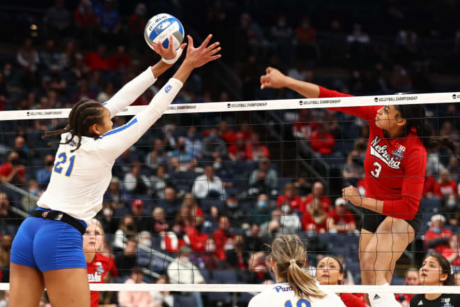 Nebraska middle blocker Kayla Caffey