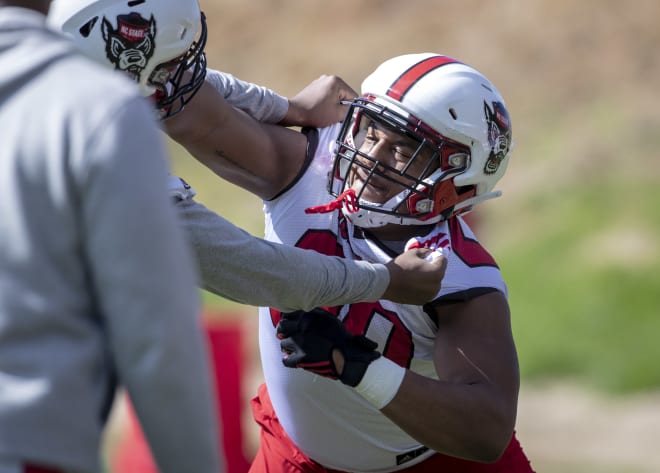 NC State Wolfpack football defensive end Savion Jackson