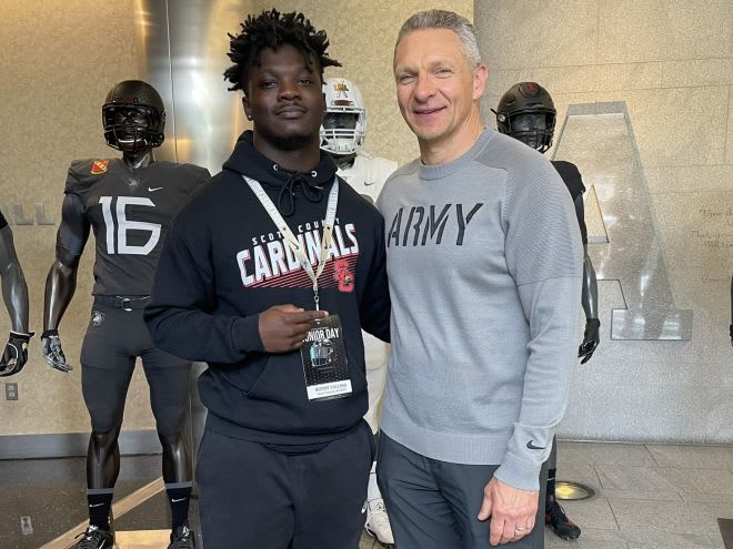 Rivals 3-Star prospect Buddy Collins and Army Head Coach Jeff Monken
