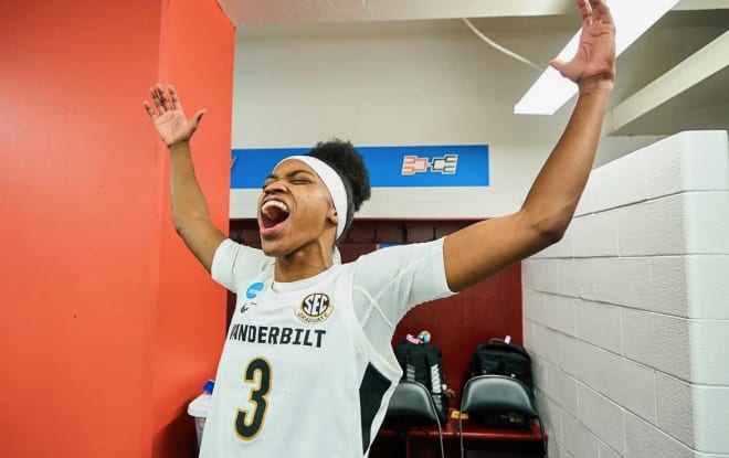 Jordyn Cambridge at the NCAA Tournament after the win over Columbia. (Vanderbilt athletics)