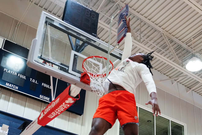 Chaney Johnson shows off his athleticism during a recent workout.