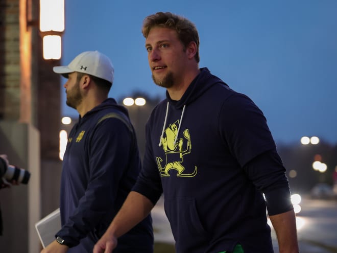 Notre Dame linebackers coach Max Bullough is expected to be recruiting in California on Monday.