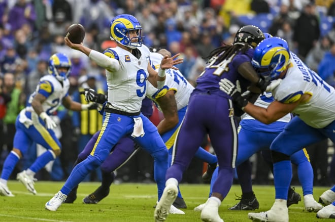 After yesterday's passing performance at Baltimore, Matthew Stafford has had a passer rating of more than 100 for three consecutive games for the first time in two years (USA TODAY Sports).