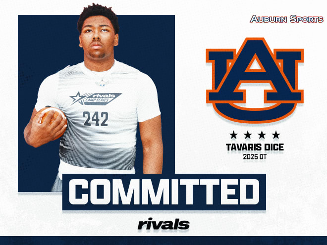Tavaris Dice has committed to Auburn.