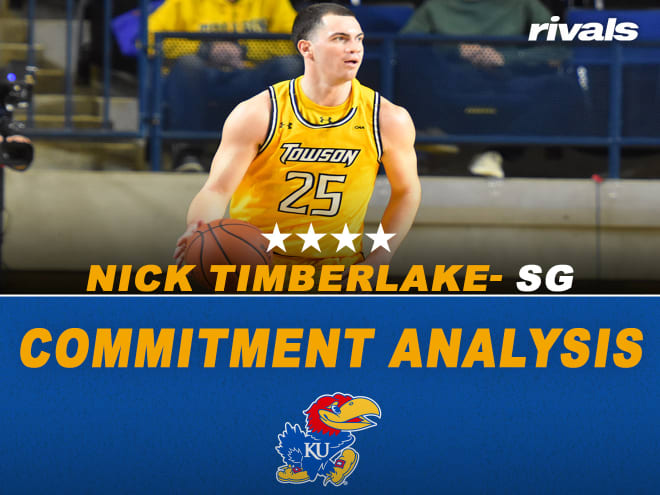 Nick Timberlake, the No. 16 ranked player in the transfer portal, is headed to Kansas