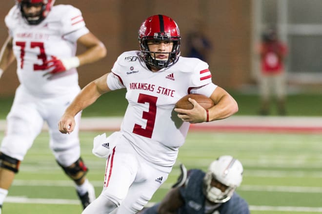 Quarterback Layne Hatcher earned Sun Belt Freshman of the Year due to his great success after taking over for Logan Bonner early in the season.