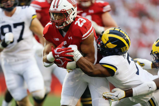Wisconsin junior running back Jonathan Taylor rushed for 203 yards and two scores.