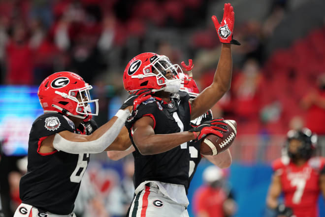 Georgia fans hope George Pickens can celebrate even more for the Bulldogs next fall.
