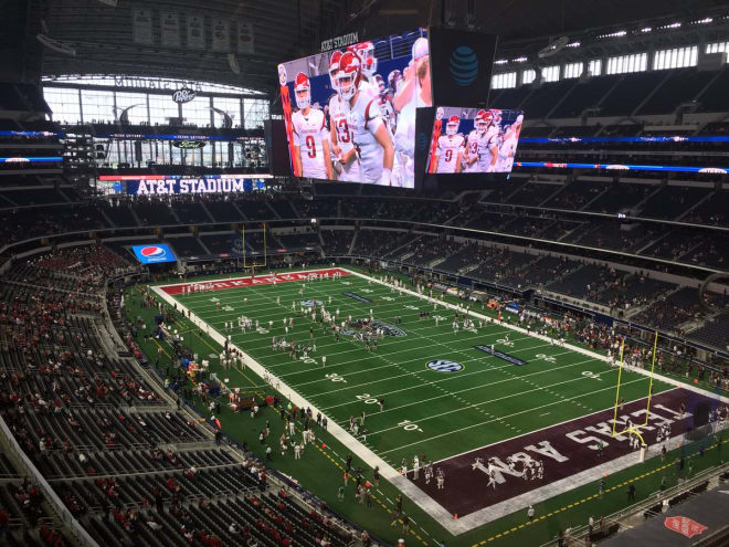 Arkansas and Texas A&M have played at AT&T Stadium nine times in the past 11 seasons.