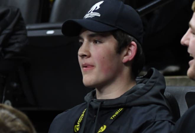 Class of 2021 in-state offensive lineman Connor Colby has been a frequent visitor to Iowa City this spring.
