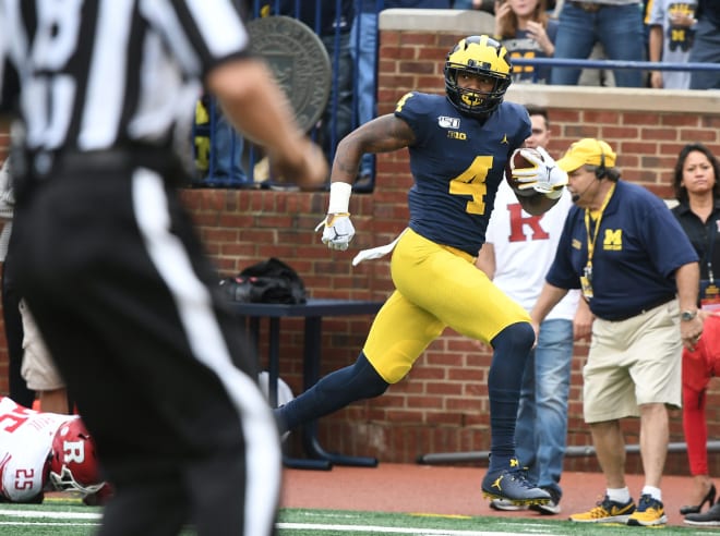 Michigan Wolverines football's Nico Collins is projected by some as a first-round pick. 