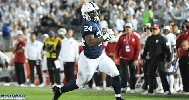 Penn State back Keyvone Lee runs during the Nittany Lions' 24-0 college football victory over Indiana. BWI photo