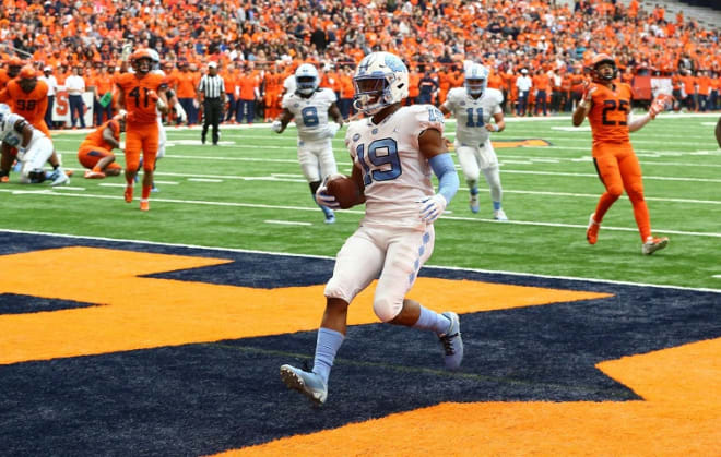 Newsome had a big punt return for a score at Syracuse in 2018. 