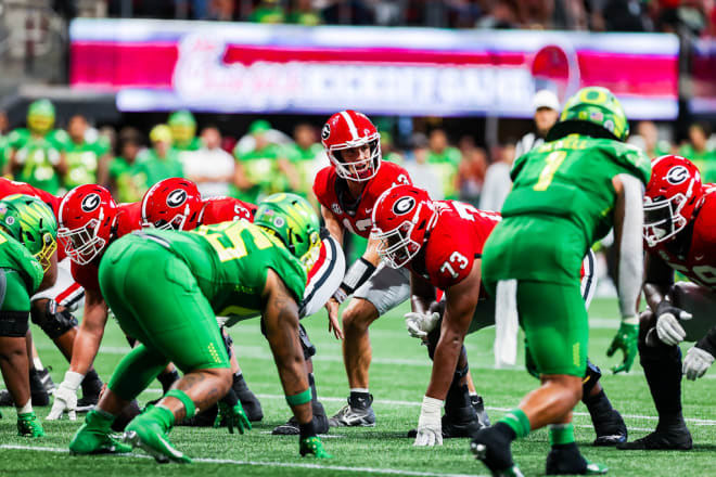 Georgia opened its 2022 season by pounding Oregon in the Chick-fil-A Kickoff Game, 49-3.