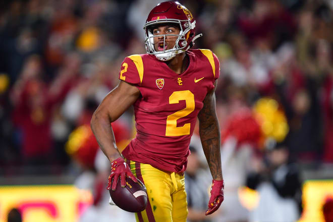 Brenden Rice has 26 catches for 336 yards and 2 TDs this season for USC.