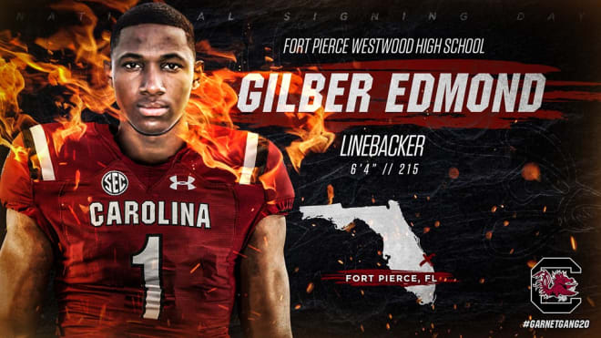 Florida linebacker Gilber Edmond was a surprise signing day flip for Will Muschamp and the Gamecocks