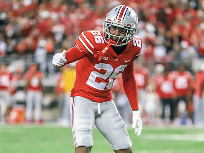 Ohio State cornerback Cameron Brown was impressive in the opener. (Birm/DTE)