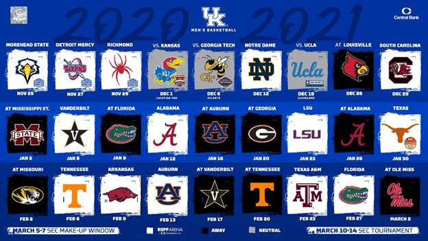 UK unveils 2020-21 basketball schedule - CatsIllustrated