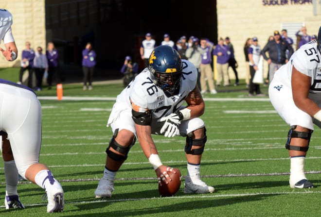 Behrndt earned the start at center for the West Virginia Mountaineers football team at Kansas State.