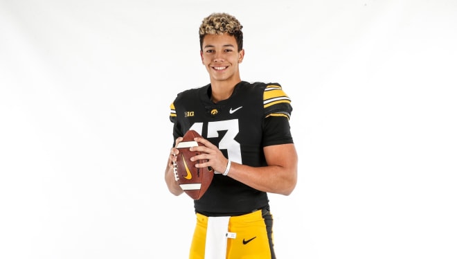Four-star quarterback Ty Thompson visited the Iowa Hawkeyes this past weekend.