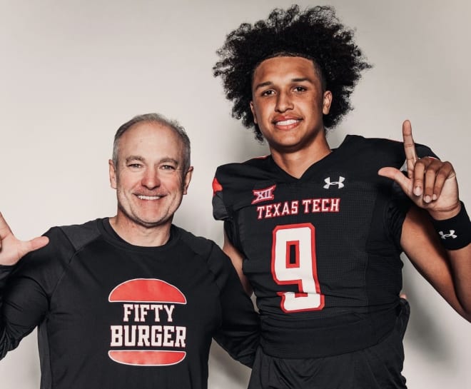 Red Raider head coach Joey McGuire and Lloyd Jones III