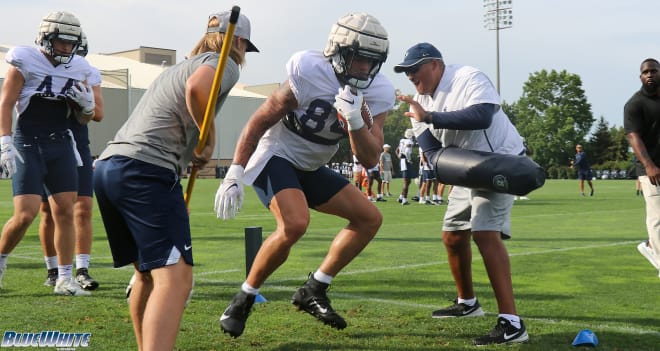 Penn State Nittany Lions football tight end Theo Johnson could be in for a breakout season in 2021. 