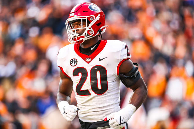 Smael Mondon during Georgia's 2021 game against Tennessee. (Tony Walsh/UGA Sports Communications)