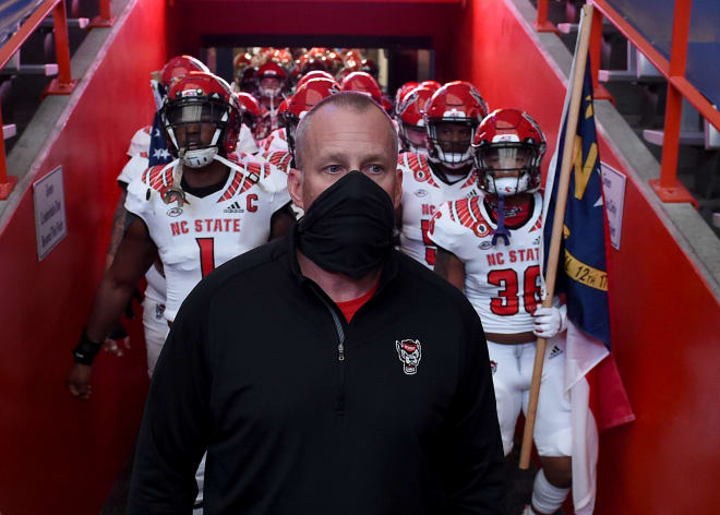 NC State Wolfpack football coach Dave Doeren
