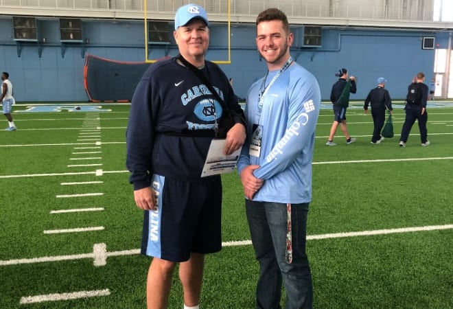 Georgia OL Mason Bundy has been at UNC twice in recent months and is building a relationship with Stacy Searels.