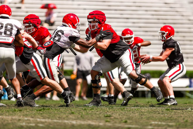 Freshman tackel Monroe Freeling could play in a backup role for the Bulldogs.