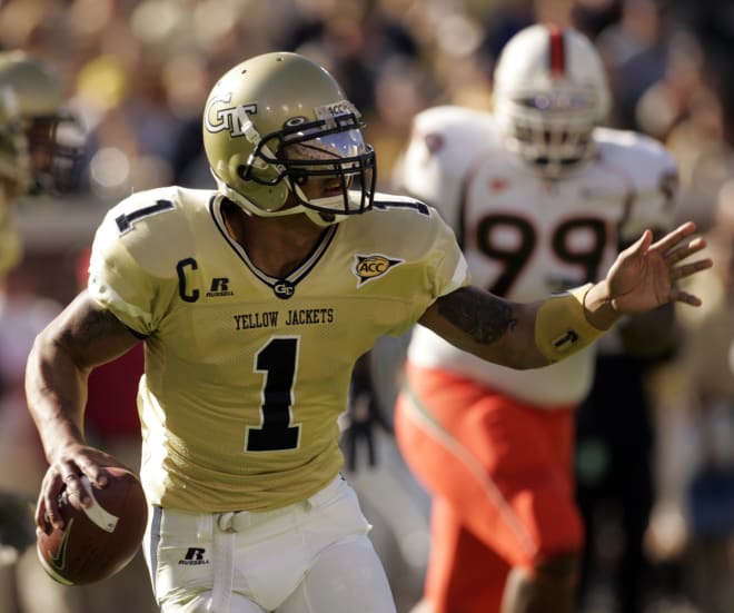 Reggie Ball on the move against Miami on October 28, 2006 in Bobby Dodd Stadium