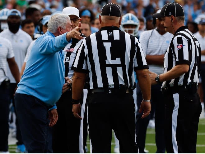 UNC Coach Mack Brown's eruption on the officials in Saturday's loss to Notre Dame resonated well with his players.