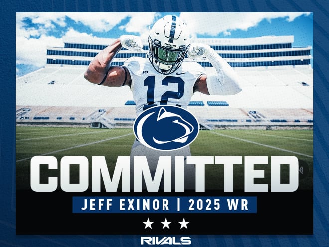Class of 2025 three-star wide receiver Jeff Exinor commits to Penn State. 