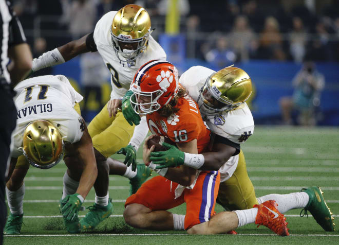 Notre Dame versus Clemson in the Cotton Bowl in December 2018