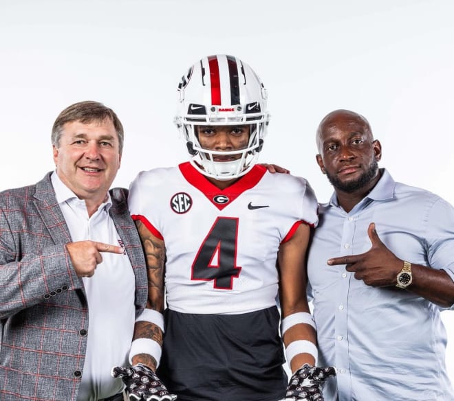 Kirby Smart, Rashad Johnson, and Travaris Robinson. Photo via Johnson's Instagram.