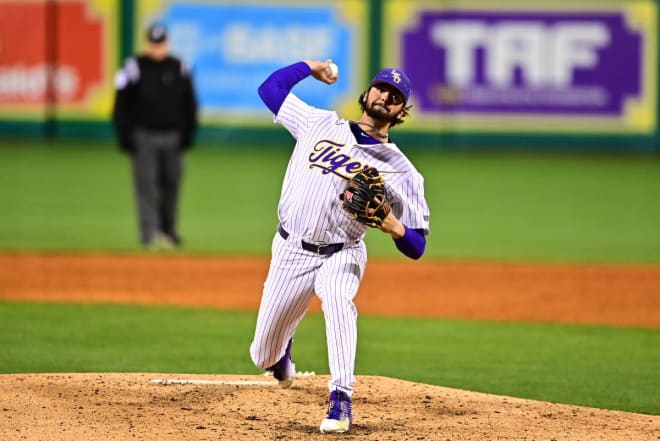 LSU sophomore pitcher Blake Money is now 2-0 after another flawless performance in the Tigers' 6-0 Friday night shutout of Towson in Alex Box Stadium.