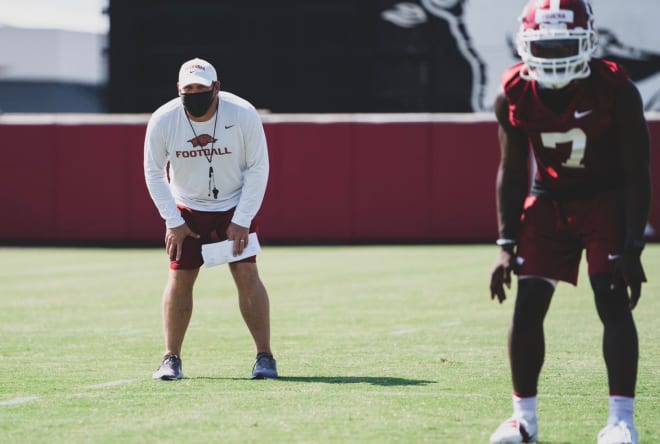 Barry Odom is in his first season as Arkansas' defensive coordinator.