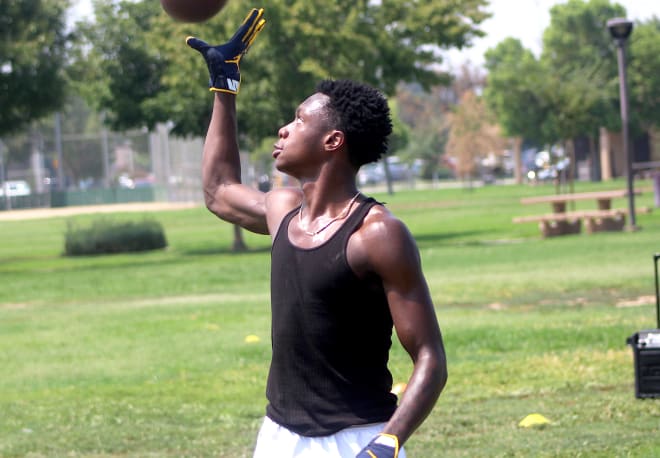 California wide receiver Xavier Worthy is committed to Michigan Wolverines football recruiting, Jim Harbaugh.